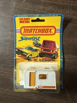 Rare 1976 Matchbox Superfast Model No. 31 Caravan Camper Trailer & PROTECTO PACK