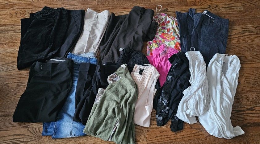 Womens Size Large Clothing Lot Bag Full