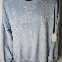Womens XL(15-17) Disney Stitch Fleece Sweatshirt 