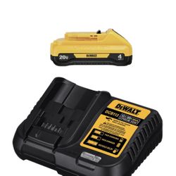 DWALT 20V CHARGER WITH 2 BATTERIES