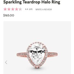 Sparkling Teardrop Halo Ring

Rosegold