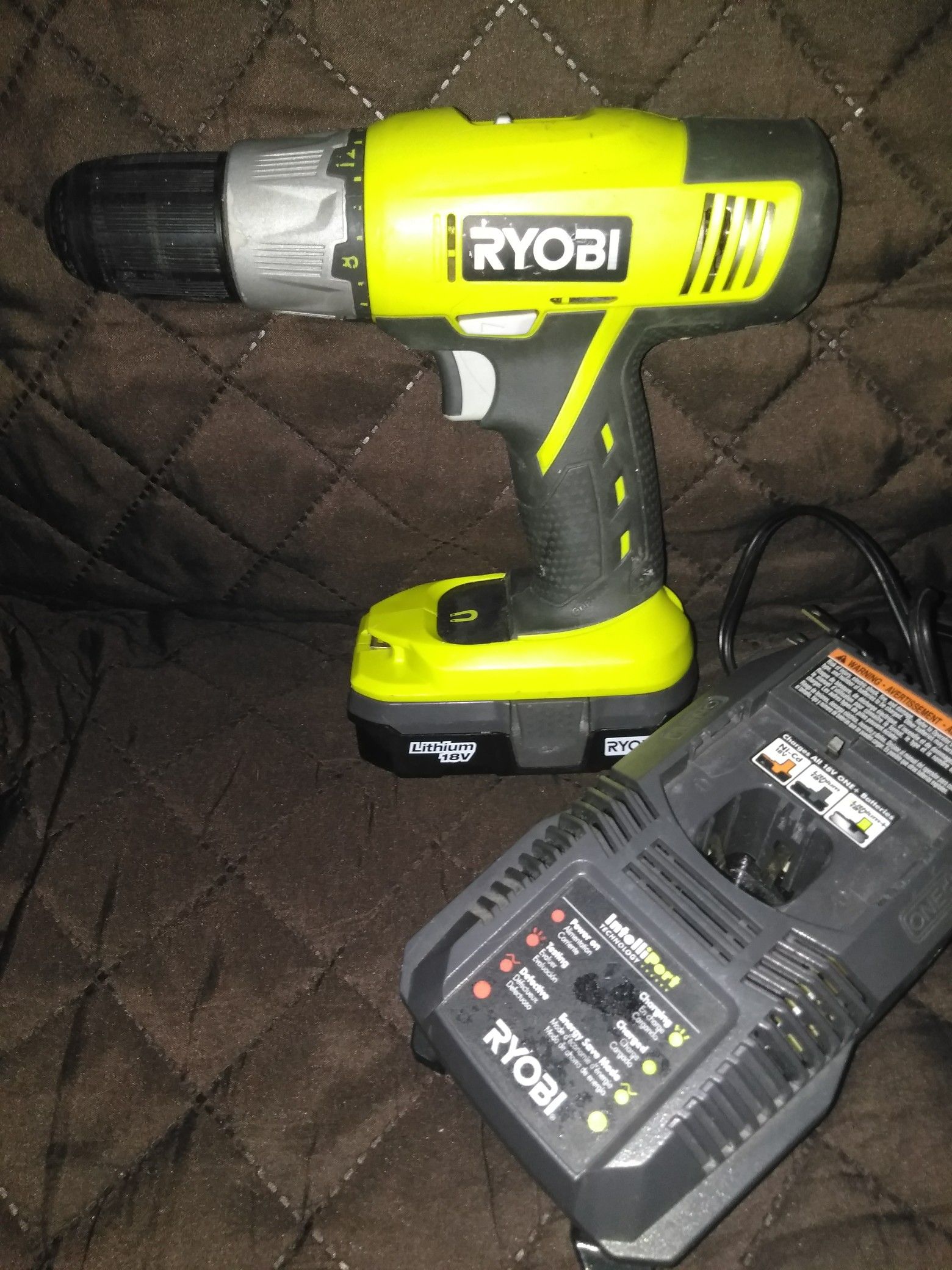 Ryobi 18 V. Cordless drill + battery+charger
