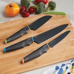 Princess house VIDA SANA™ Food Prep Knife Set, Meat Knife, Vegetable Knife, and Fruit and Sandwich Knife.