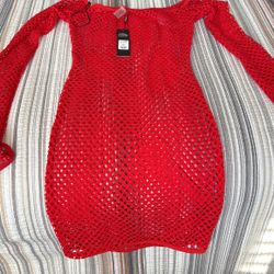 Dress Fishnet RED
