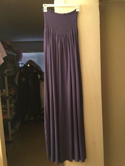 Purple strapless sundress