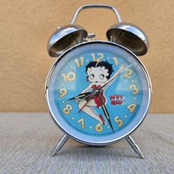 Vintage 1996 Betty Boop Twin Bell Alarm Clock (Collectible)