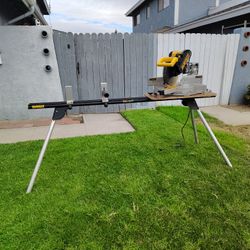 DeWalt DW708 Compound Miter Saw 12" with Heavy Duty Miter Saw Stand and Wrench & Material Clamp (Like-New)