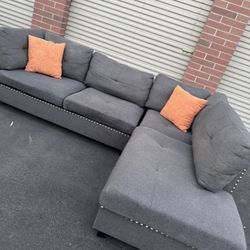 really nice gray sectional couch 