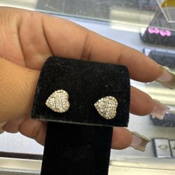 Diamond Heart Earrings 