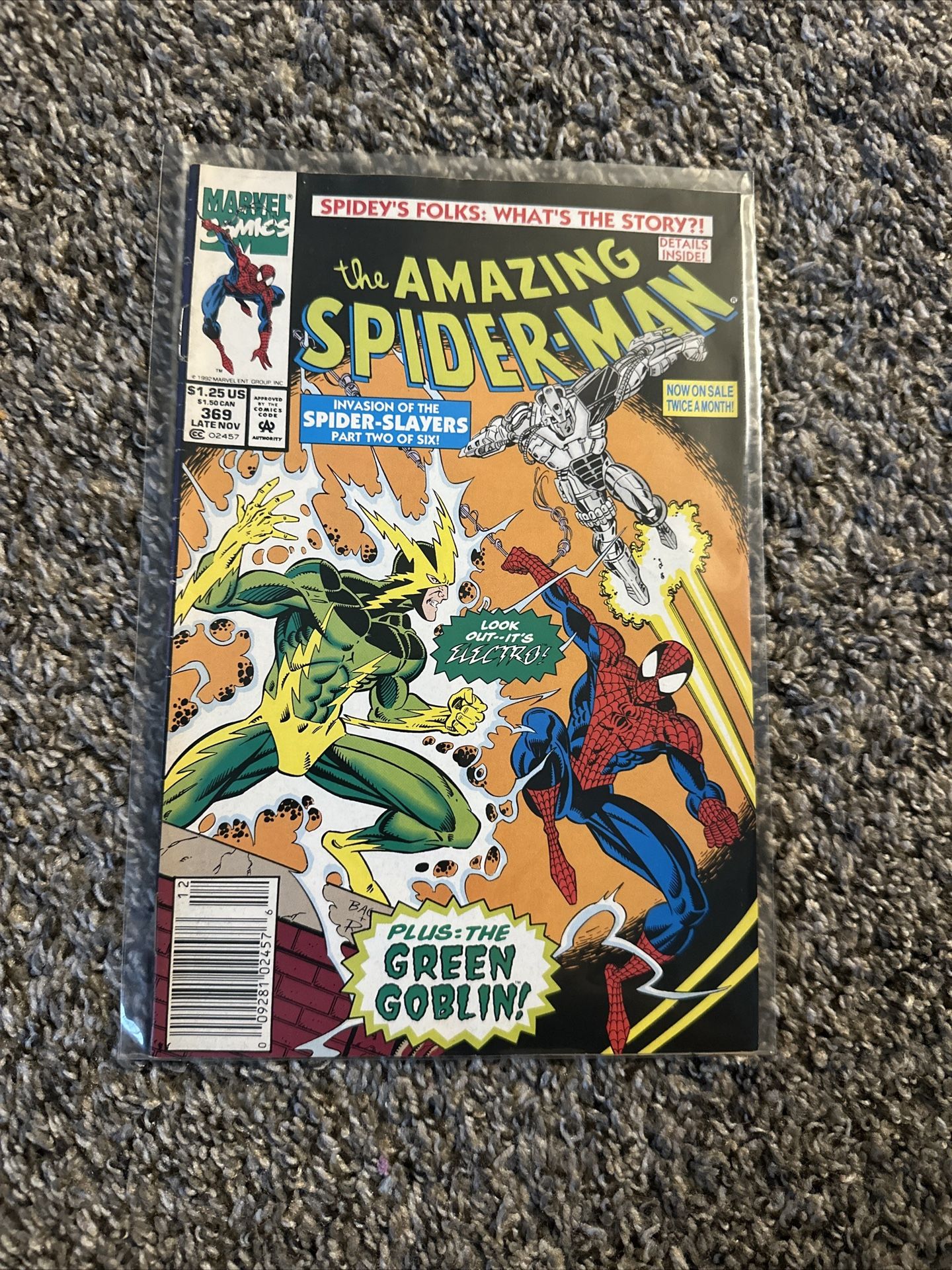 The Amazing Spider-Man #369 (Nov 1992, Marvel) Good Condition