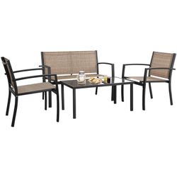 4 Pieces Modern Conversation Set