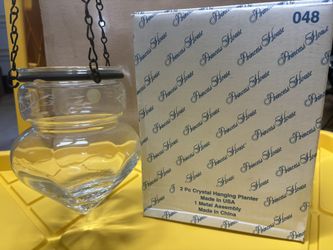 Princess House Crystal Hanging Planter