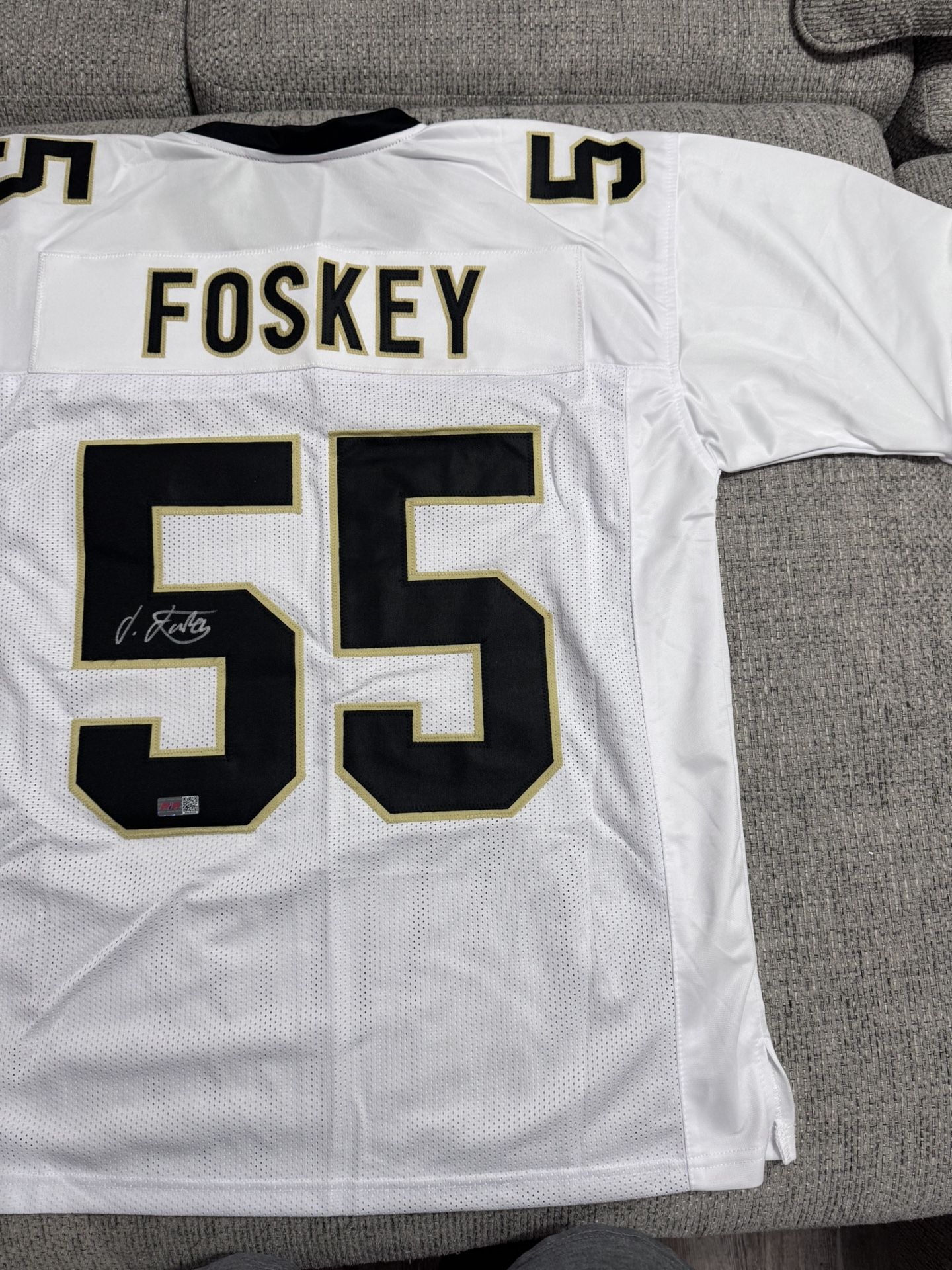 Isaiah Foskey Signed Autograph Custom Jersey Players Ink Coa New Orleans Saints