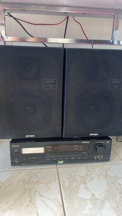 Jensen Speakers + Sherwood Stereo Receiver