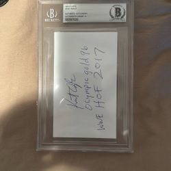 Kurt Angle BAS Slabbed Autograph – Olympic Gold 96 – WWE HOF 2017