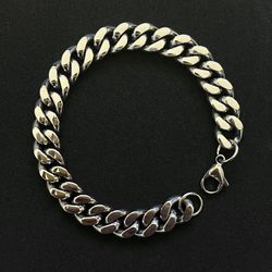 10mm Cuban Link Bracelet - Silver