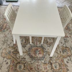 Create And Barrel Kids Table With 2 Chairs