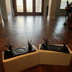 Reindeer Pillar Candle Holders