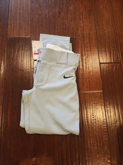 New baseball nike vapor pants solid gray youth large
