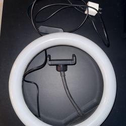 Ring Light w/ Phone Holder – Mounts to Any Tripod