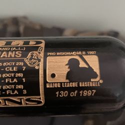 1997 Florida Marlins World Series Bat