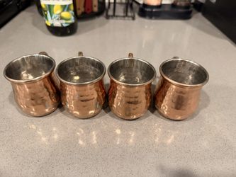Mini Hammered Copper Mugs