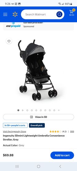 Ingenuity 3Dmini Lightweight Umbrella Convenience Stroller $50