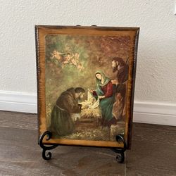 Religious Nativity Scene Art 8/10 inches
