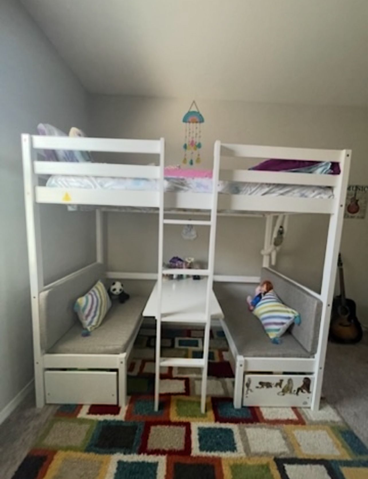 Aprin Twin Bunk Bed with 2 Drawers