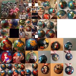 Hand painted Christmas ornaments