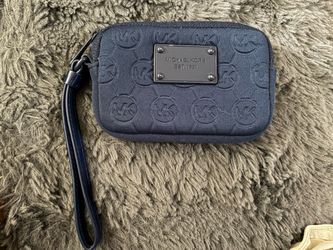 Michael Kors Navy MK Monogram Wristlet