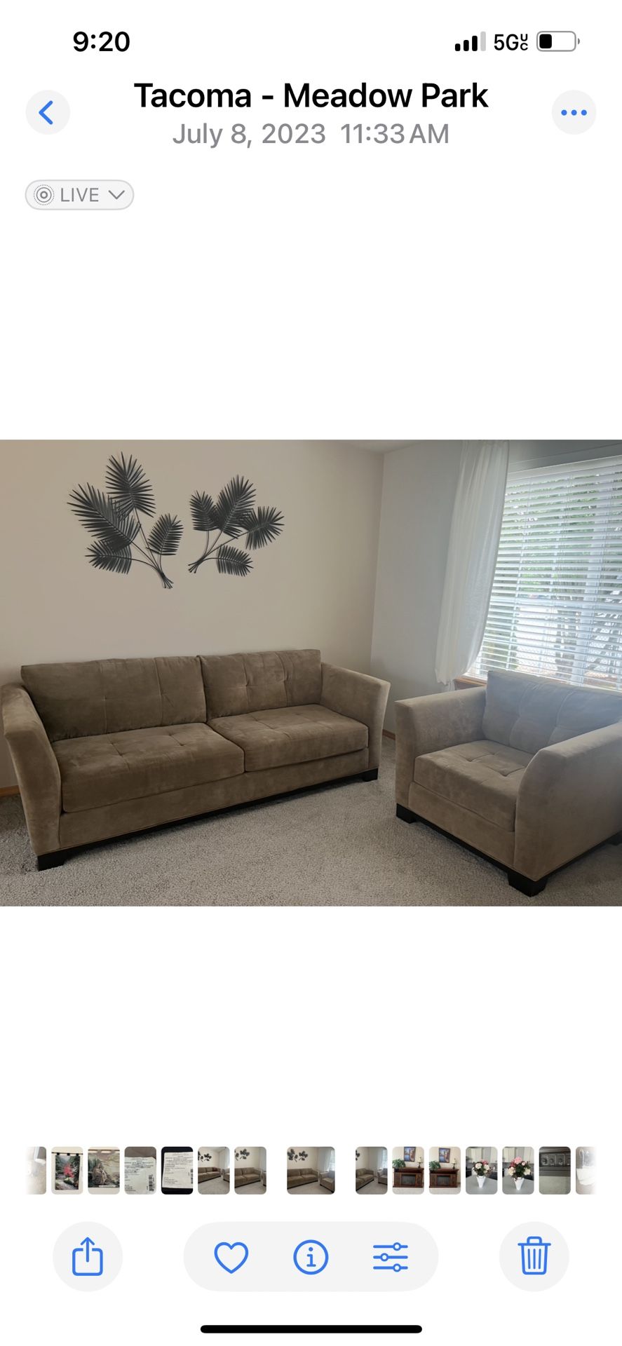 Sofa and chair excellent condition
