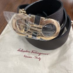 Salvatore Ferragamo Belt Size 36 Color Black and Brown REVERSIBLE ‼️