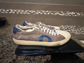 On Running ROGER Clubhouse Suede Sneakers - Grey / Blue / White - Men's 11.5