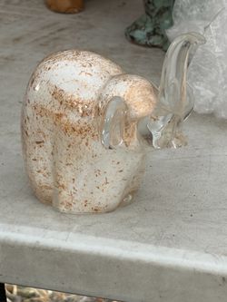 Golden glass elephant
