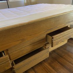 Oak Standard Bed and Dresser