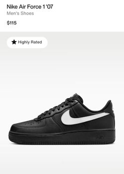 Nike black/white Air Force’s 1 07’