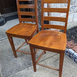 Pair Of Counter Height Chairs Stools. Sturdy 