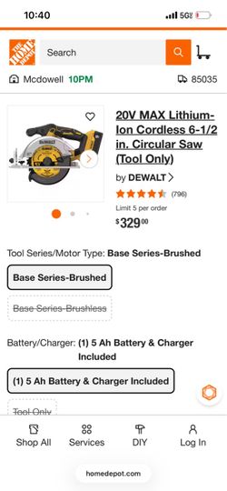 DEWALT 20V MAX Cordless 6-1/2 in. Circular Saw