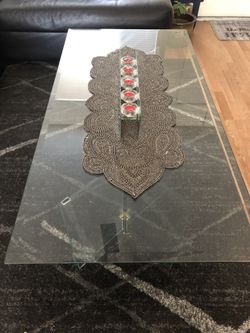 All Glass Coffee table W/1 end table