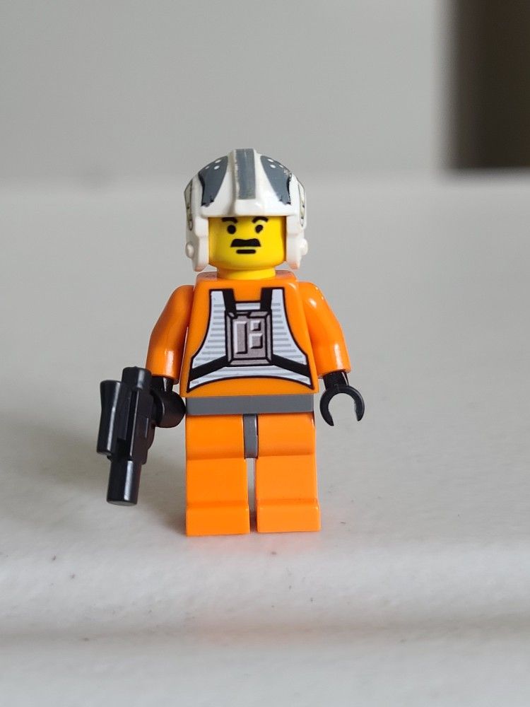 Vintage Lego Star Wars Biggs Mustache Rebel Pilot Minifigure