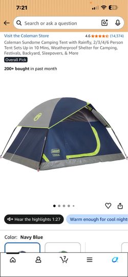 Coleman 2 person tent band new!