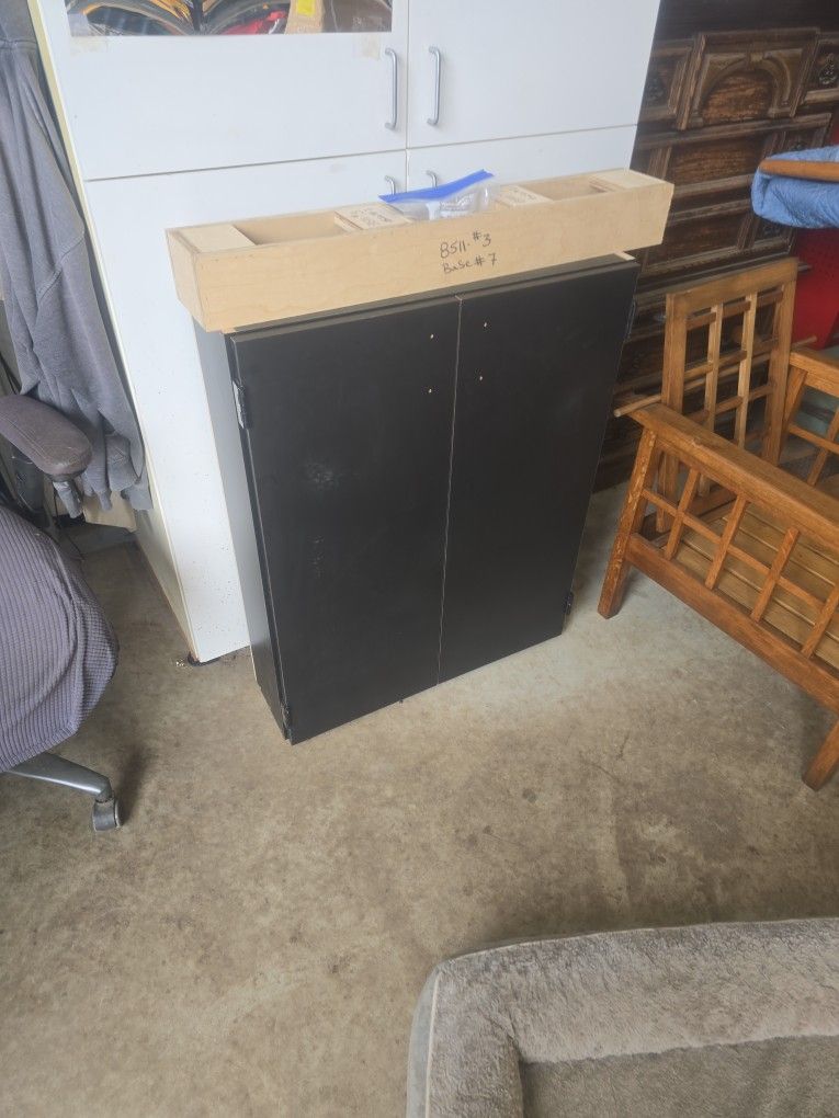 Black Countertop Cabinet And Shelf