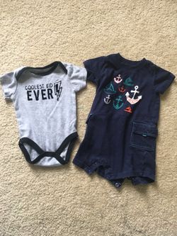 EUC baby boy onesies bundle size 6m