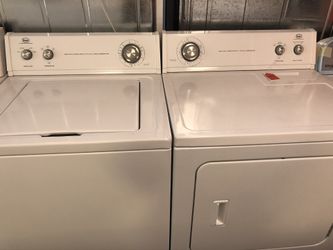 Used Roper washer and dryer set. 1 year warranty