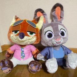 Nick And Judy Zootopia Sega Plushies Large 