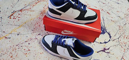 Nike Dunk Low White Black Game Royal . MEN SIZE 10