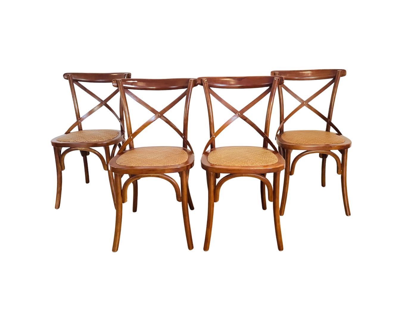 4 tonet ratten vintage bentwood cane dining room chairs accent chairs mid Century-modern