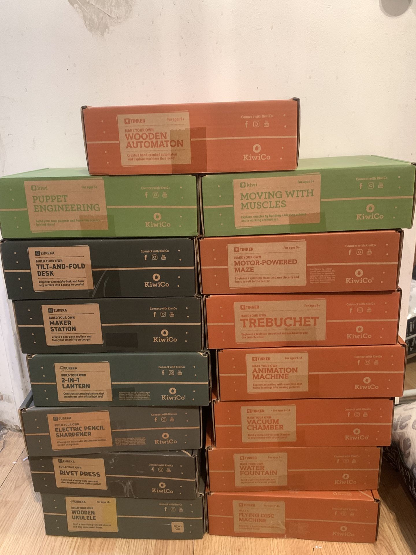 Kiwi Co Kids Ages 9 + Tinker Crate 15 Box Lot Set $150 OBO! {ch}