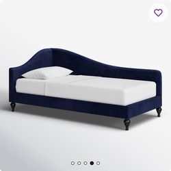 Blue Velvet Twin Day Bed